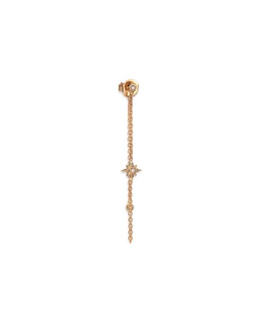 Jacquie Aiche Diamond 14K Yellow Starburst Single Drape Chain Earring