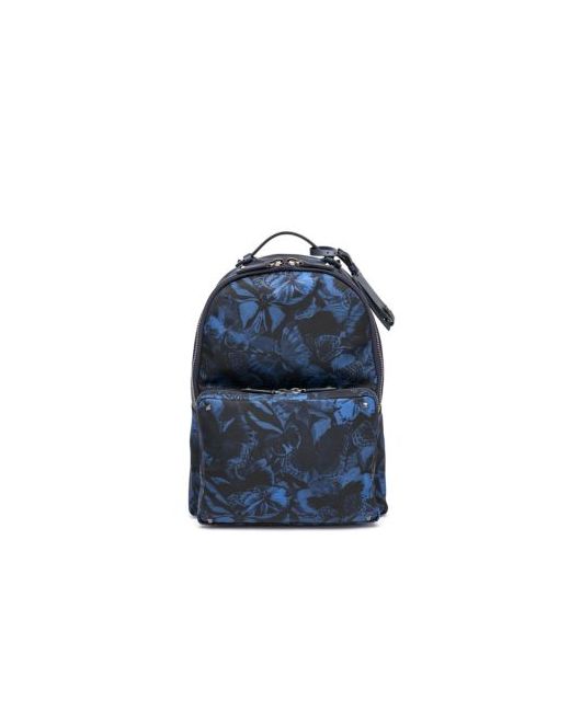 Valentino Butterfly-Print Nylon Leather Backpack