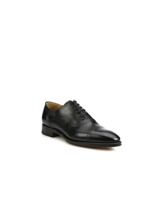 Bally Scribe Leather Cap Toe Oxford Shoes