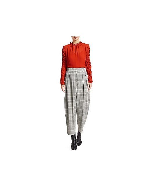 See by Chloé Plaid Wide-Leg Trousers 42 10