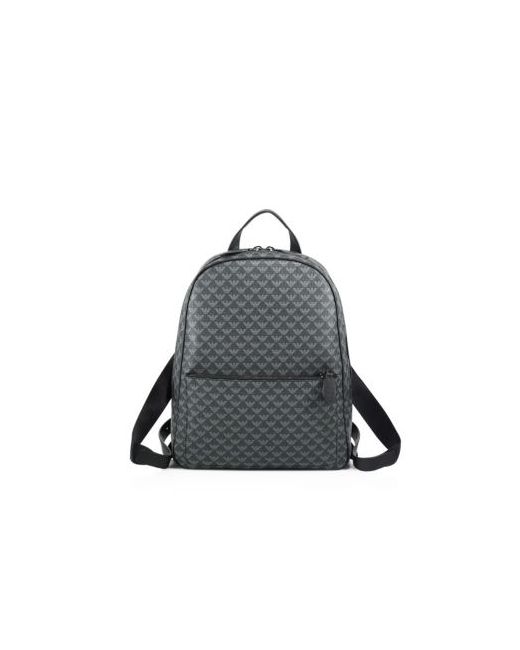 Giorgio Armani Medium Signature Logo Leather Backpack