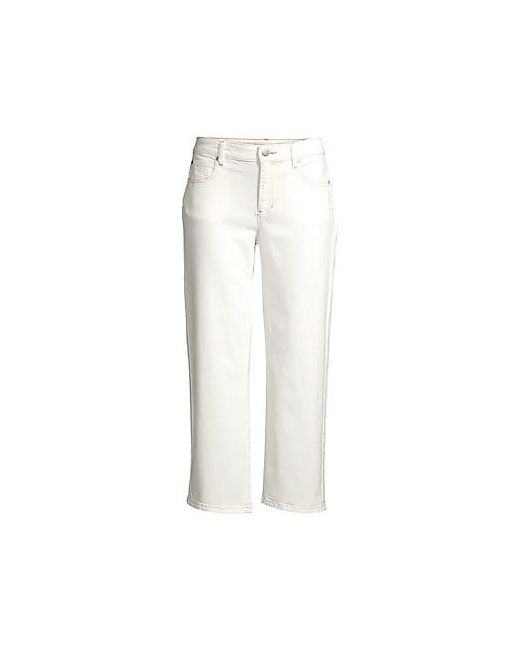 Eileen Fisher Undyed Organic Cotton Cropped Straight Jeans