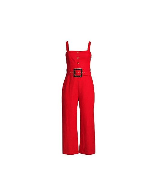 Staud Bay Belted Cropped Jumpsuit