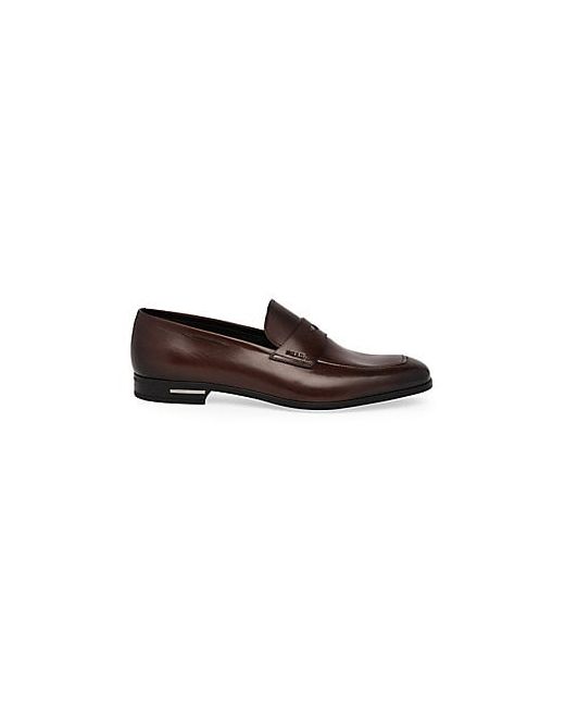 Prada Natural Leather Penny Loafers 12