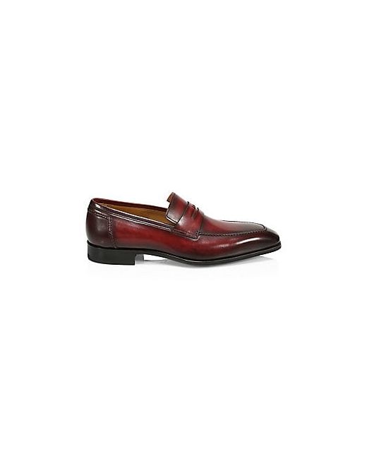 Saks Fifth Avenue COLLECTION Burnished Leather Penny Loafers