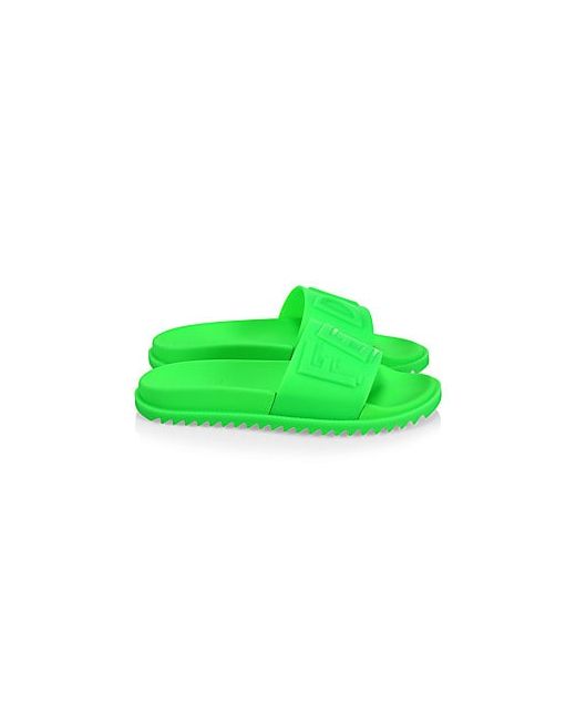 Fendi Logo Embossed Slide Sandals