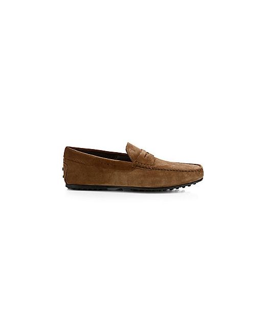 Tod's City Gommini Suede Mocassino Penny Loafers