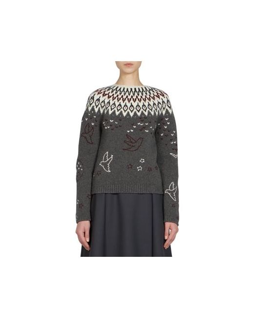 Nina Ricci Fair Isle Jacquard Knitted Sweater