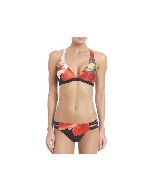 Carmen Marc Valvo Peony Halter Bikini Top