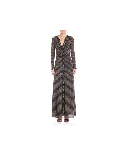 Missoni Long-Sleeve Ruffle Knit Gown