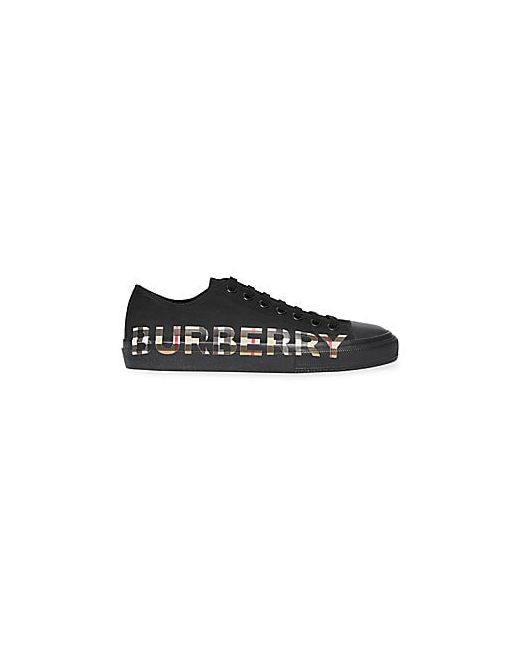 Burberry Larkhall Vintage Check Logo Low-Top Sneakers Black Archive