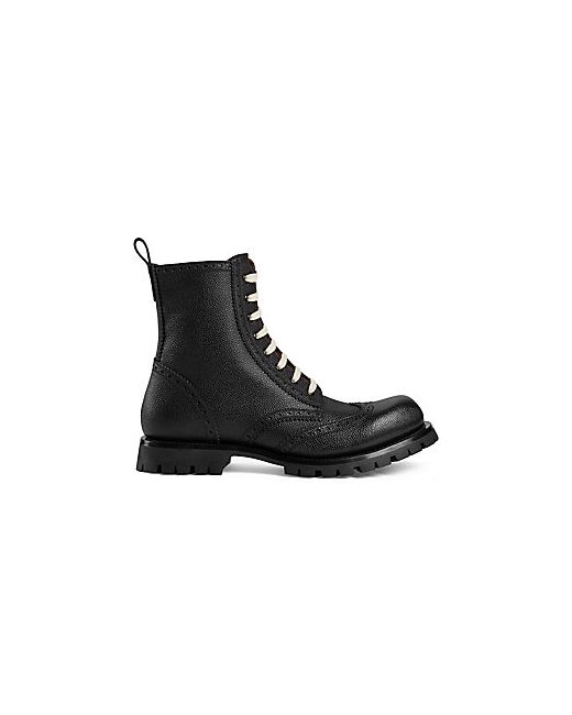 Gucci New Arley Lace-Up Leather Boots