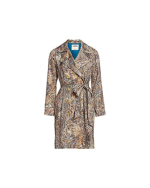 L'agence Atticus Leopard Paisley Trench Coat