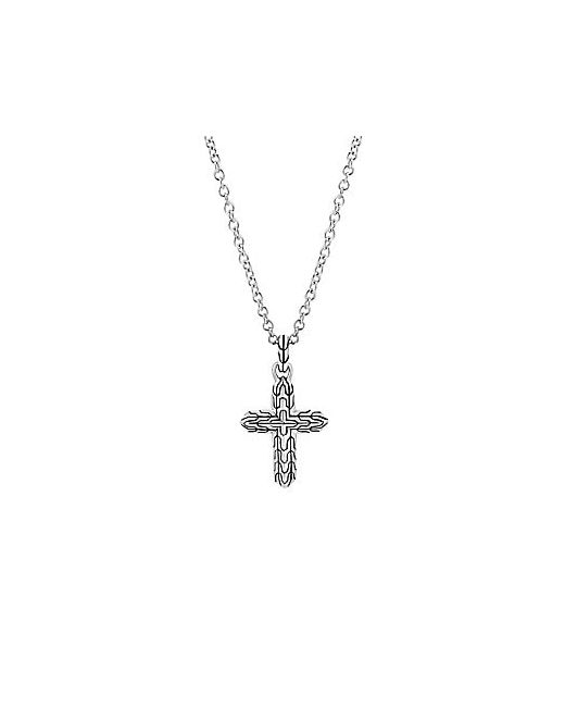 John Hardy Classic Chain Sterling Cross Pendant Necklace