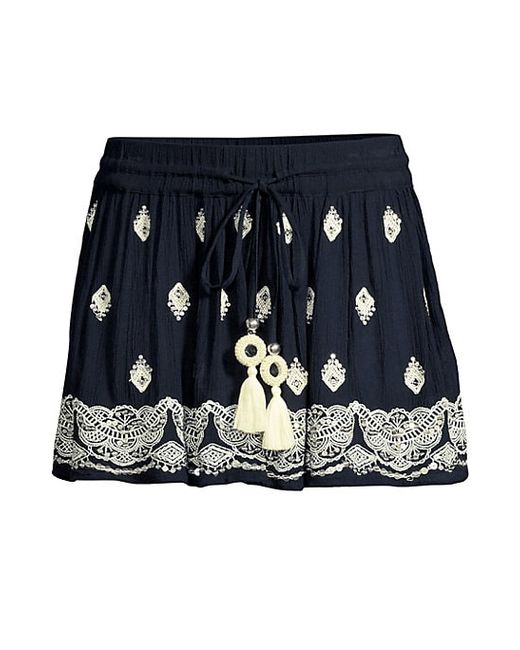 Ramy Brook Avi Pleated Embroidery Skirt