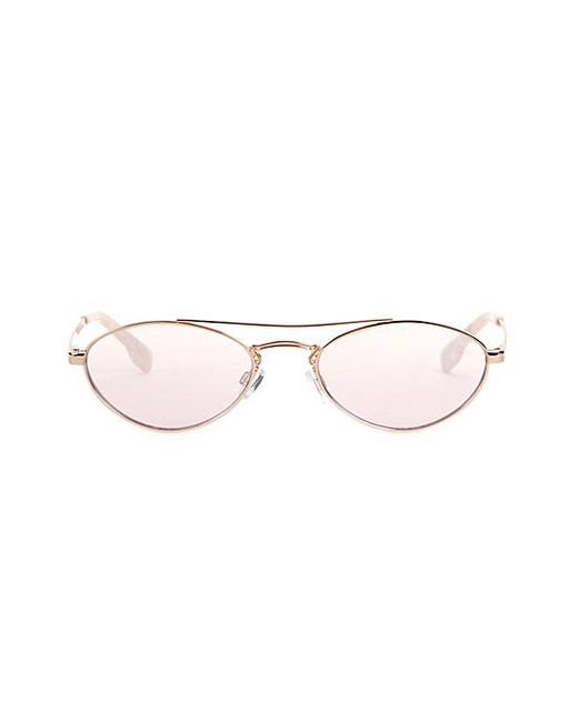 Le Specs Luxe Elliptical Liaison 55MM Browline Oval Sunglasses