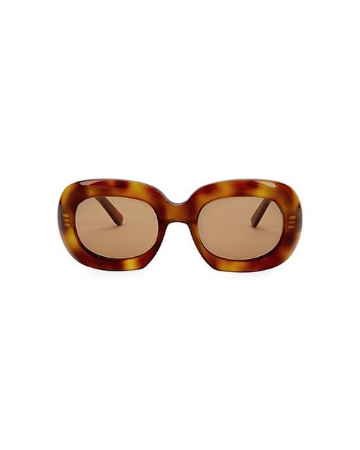 Celine 51MM Animal Print Oval Sunglasses