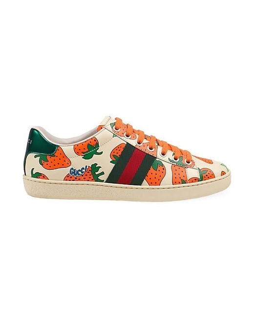 Gucci New Ace Strawberry Sneakers 38.5 8.5