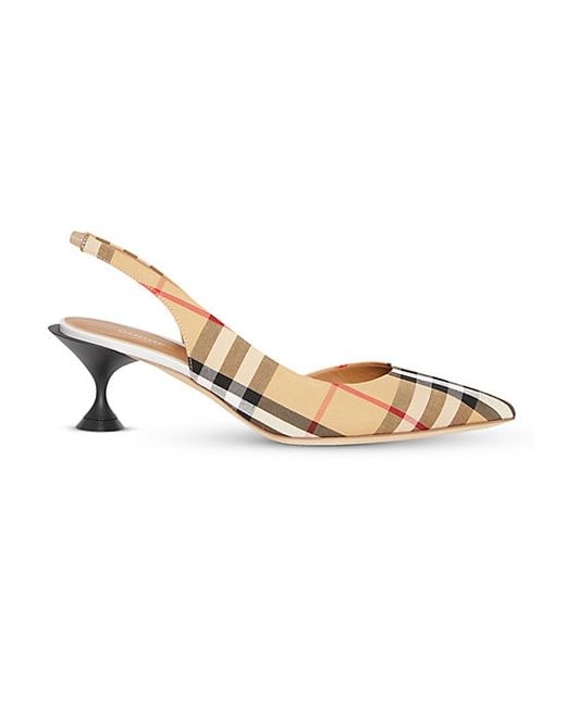 Burberry Leticia Leather Slingback Pumps 37 7