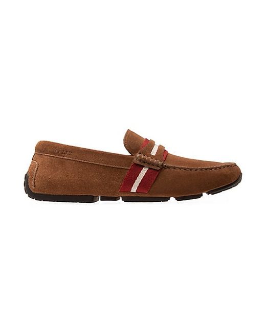 Bally Pilot Pietro Web Suede Driver Loafers