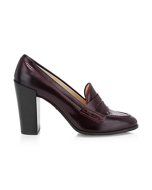 Tod's Leather Penny Loafer Pumps 39