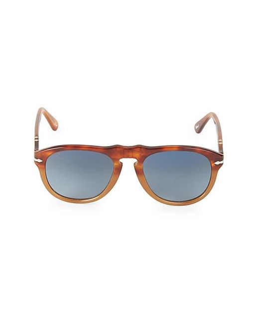 Persol 52MM Browline Rounded Square Sunglasses