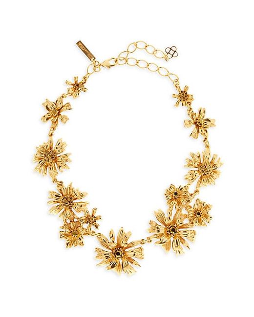 Oscar de la Renta Swarovski Crystal Flower Necklace