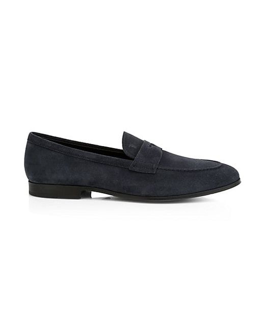 Tod's Gomma 85B Suede Mocassino Penny Loafers