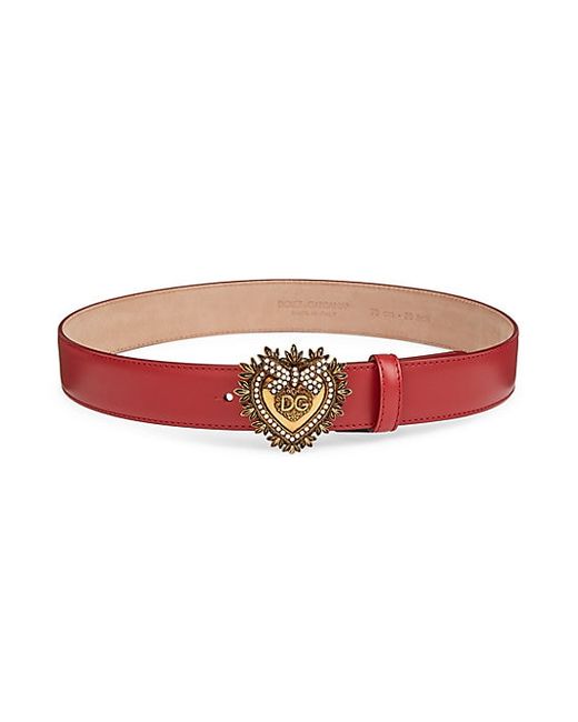 Dolce & Gabbana Devotion Heart Leather Belt