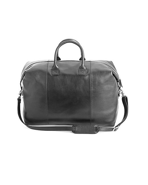 ROYCE New York Pebbled Leather Weekender Bag