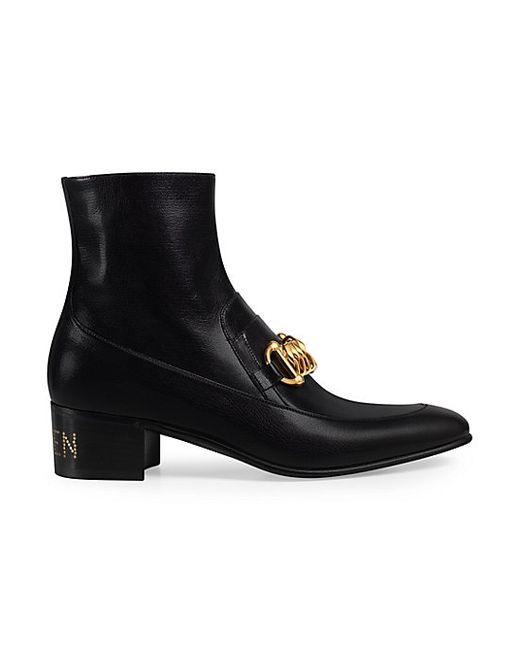 Gucci Ebal Leather Ankle Boots 8
