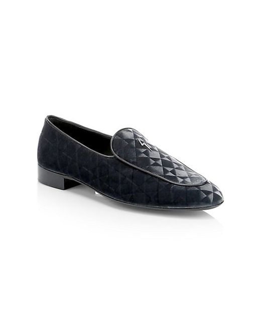 Giuseppe Zanotti Design Embossed Velvet Loafers 43