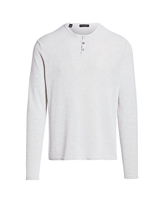 Saks Fifth Avenue COLLECTION Speckled Long Sleeve Henley