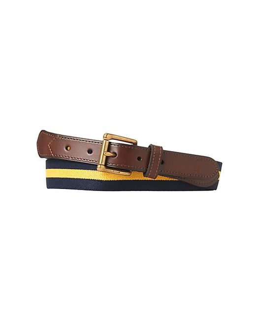 Polo Ralph Lauren Stripe Leather Belt