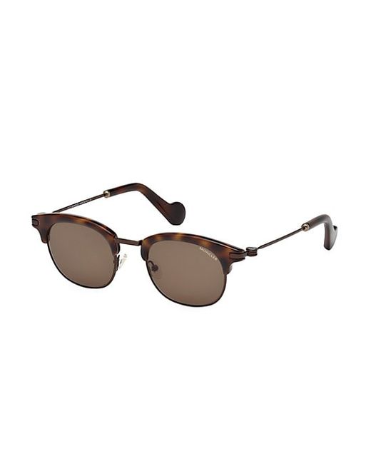 Moncler 49MM Injected Round Sunglasses
