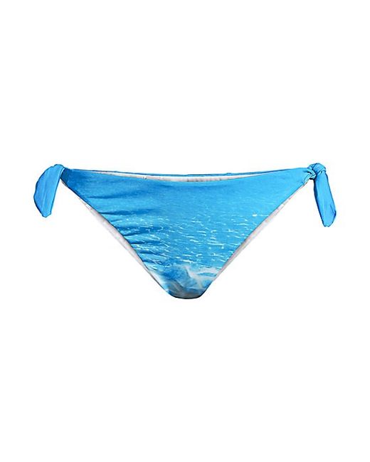Moschino Water-Print Side-Tie Bikini Bottoms 5 XL