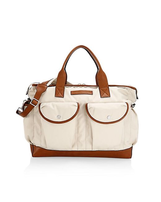 Brunello Cucinelli Leather-Trim Nylon Messenger Bag