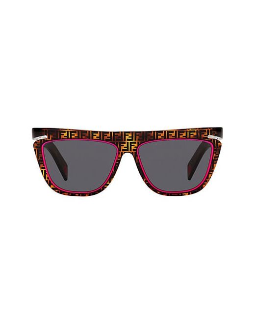 Fendi 55MM Flat-Top Square Sunglasses