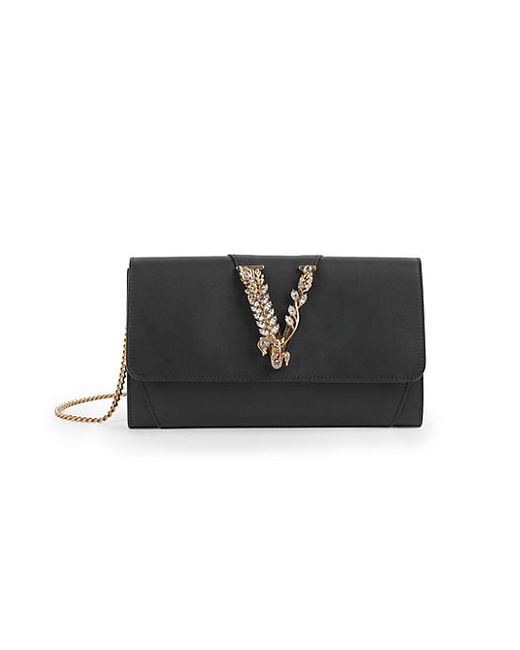 Versace Virtus Leather Wallet-On-Chain