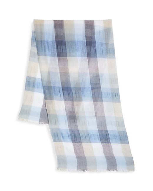 Saks Fifth Avenue COLLECTION Lightweight Scale Plaid Scarf