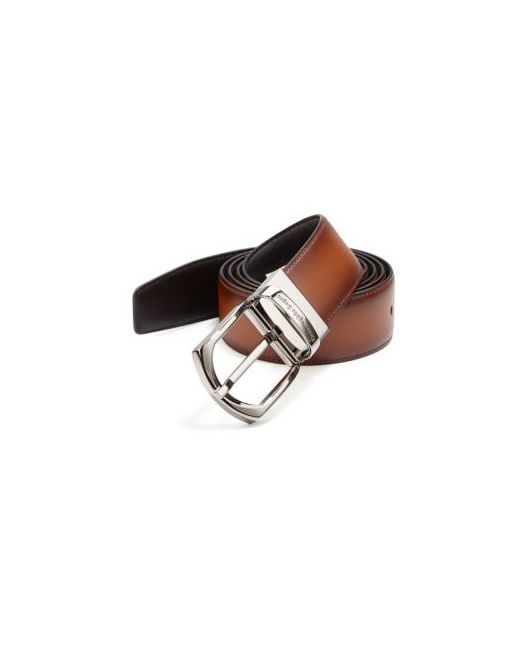Ermenegildo Zegna Hand-Buffed Calfskin Leather Belt