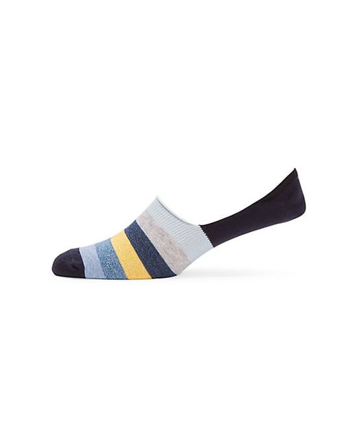 Saks Fifth Avenue COLLECTION Striped Ped Socks Navy