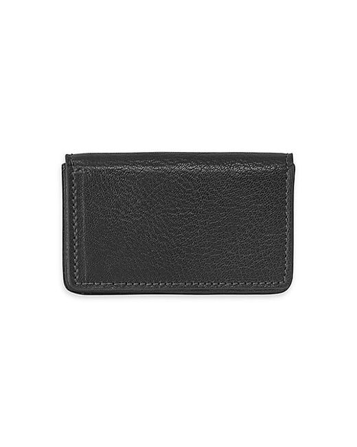 Graphic Image Magnetic Leather Card Case Black