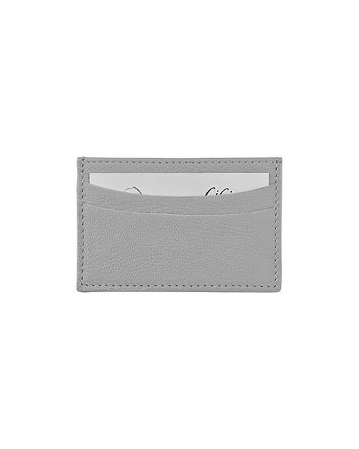Graphic Image Slim Design Leather Card Case Grey