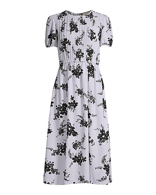 Michael Kors Floral-Print Pintuck Maxi Dress