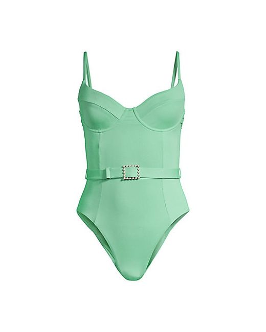 WeWoreWhat Danielle Belted One-Piece Swimsuit