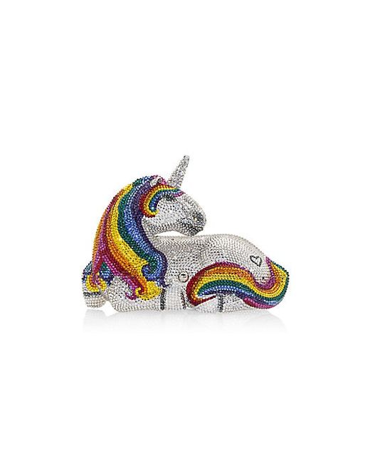 Judith Leiber Couture Rainbow Unicorn Crystal Clutch
