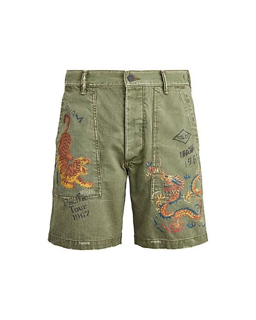 Polo Ralph Lauren Cotton-Herringbone Army Shorts
