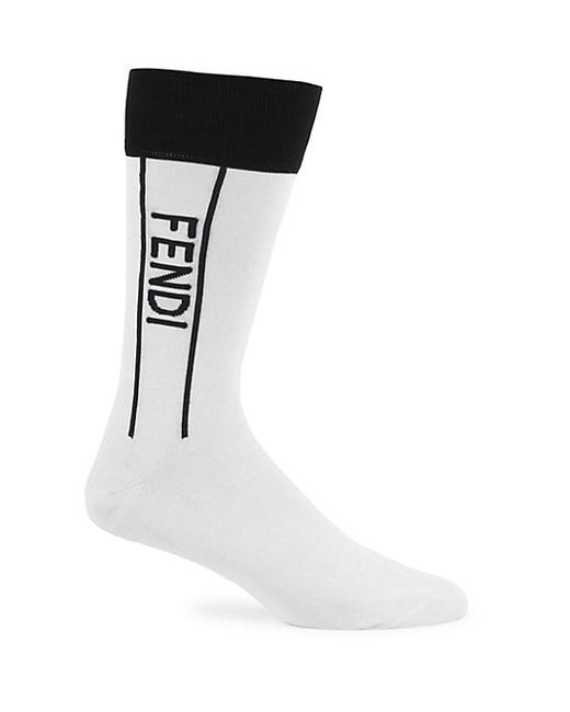 Fendi Logo Stripe Socks