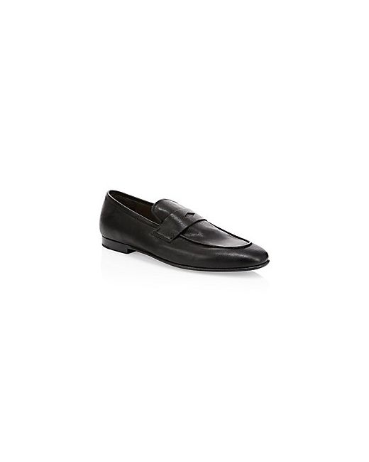 Alfred Dunhill Engine Turn Soft Leather Loafers